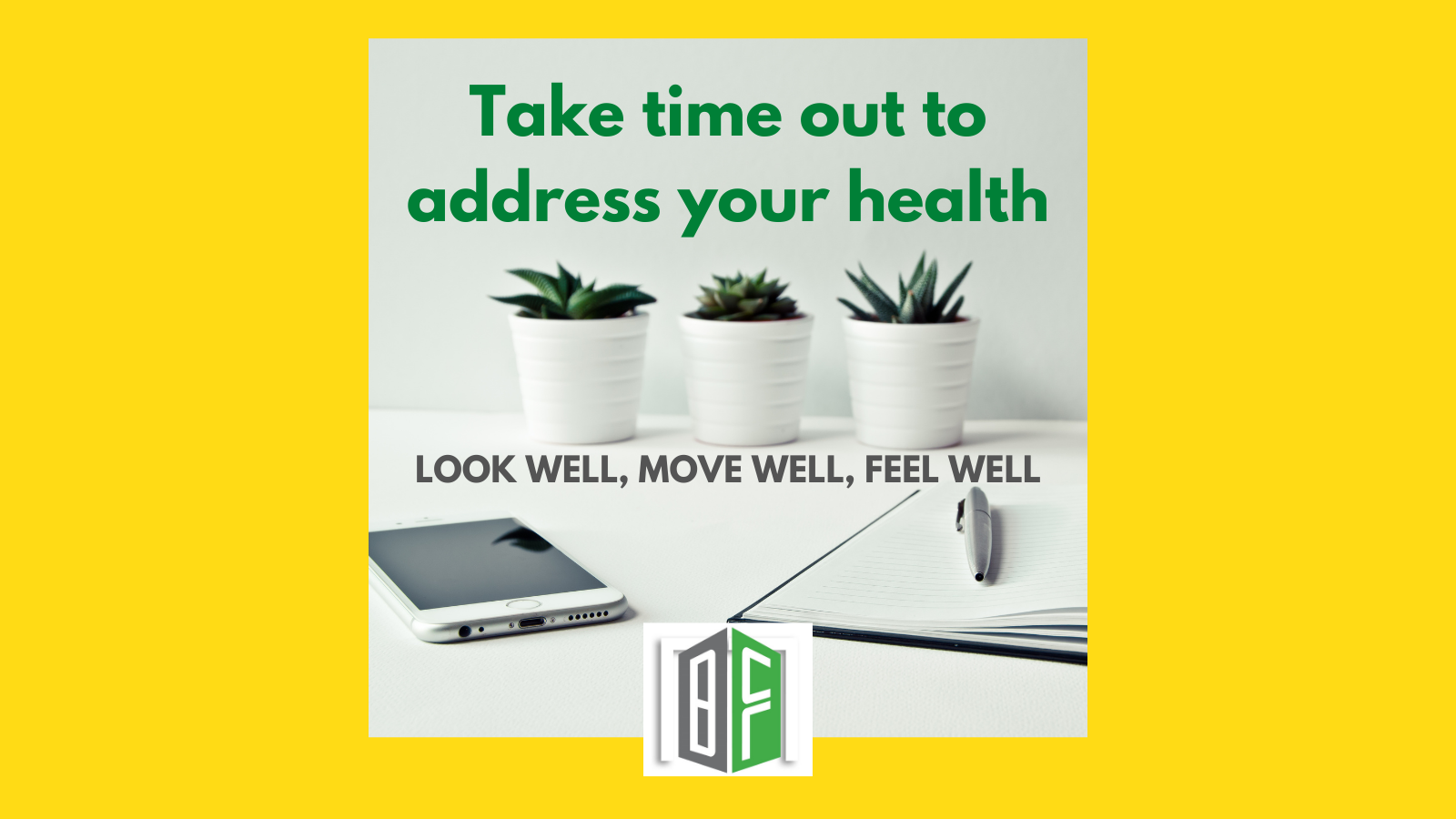 take time out to address your health